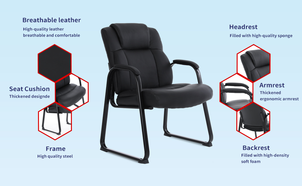 CLATINA Mid Back Office Desk Chair with Comfortable Thickened Seat