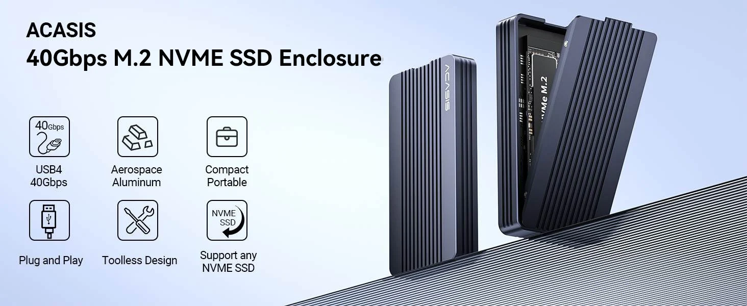 Compact 40Gbps NVMe Enclosure