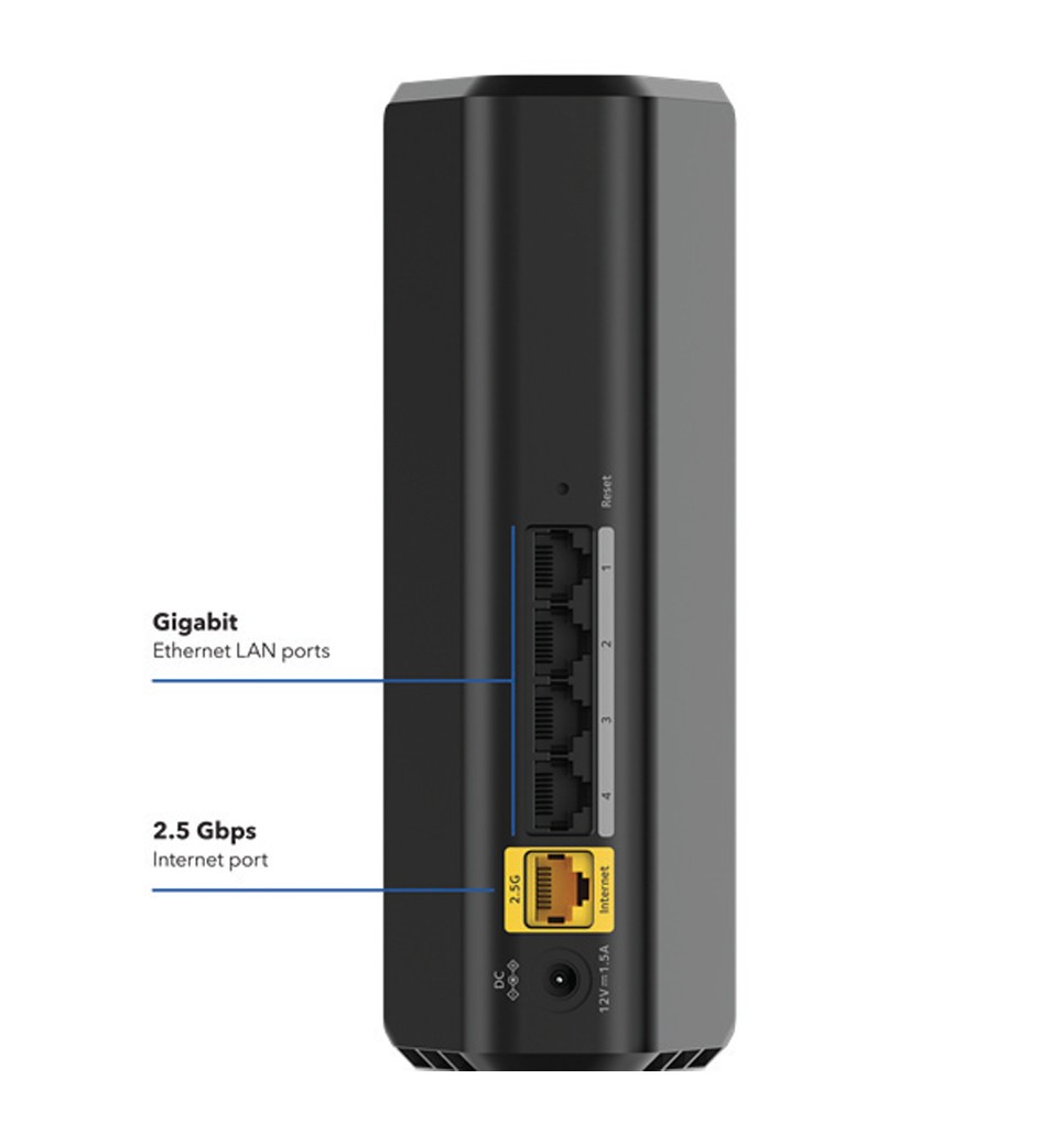 Netgear Nighthawk RS100 Dual-Band WiFi 7 Router with Security Features