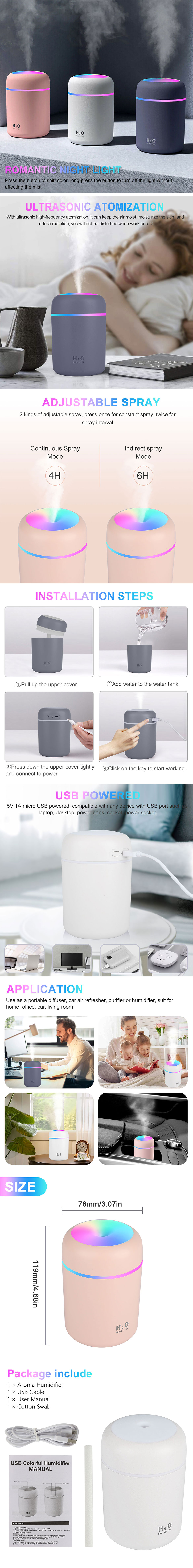 Aroma Diffuser Humidifier Blue