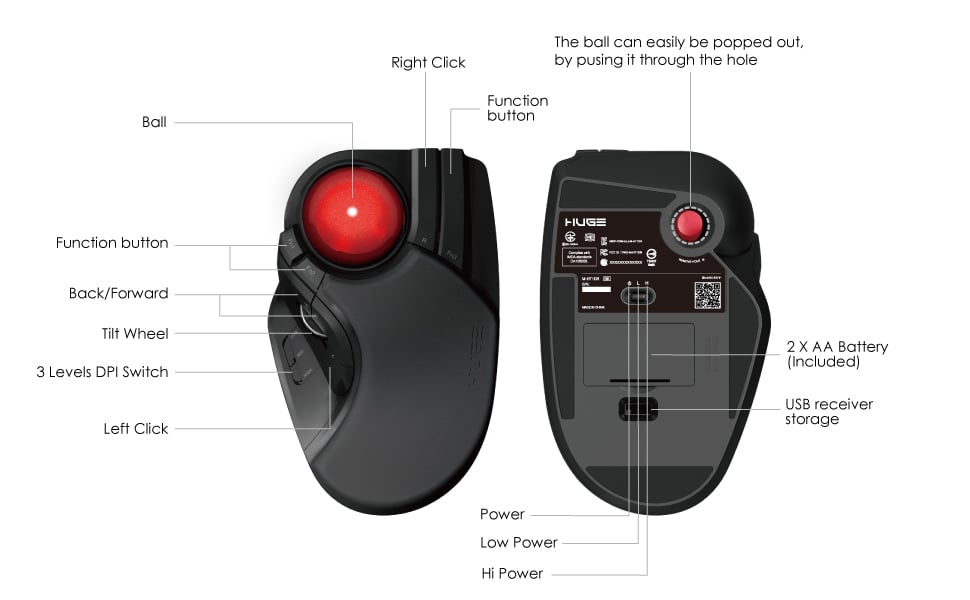 HUGE Wireless Trackball