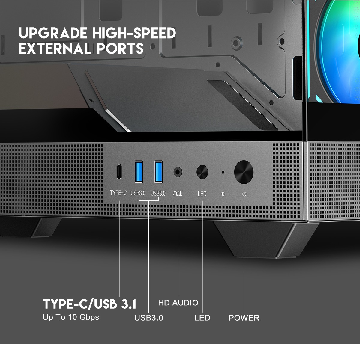 DIYPC IDX6-ATX-ARGB Gaming Computer Case