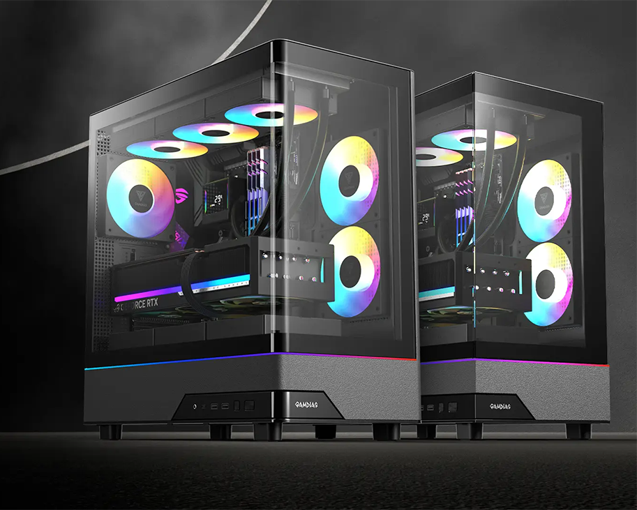 Gamdias ATLAS M5 CG Black ATX Mid Tower Computer Case