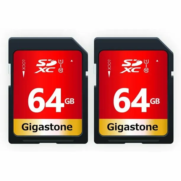 Gigastone SDXC card 64gb 2 Pack