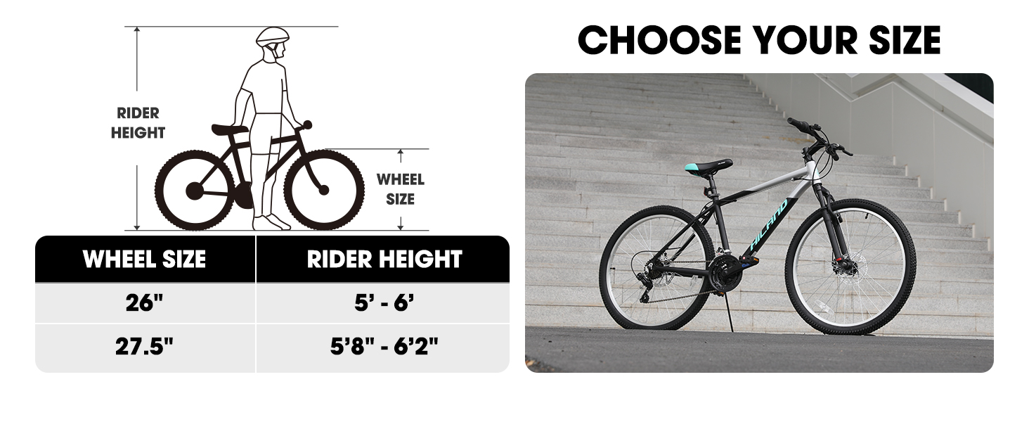 mountain bike MTB mountain bicycle men women adult mens womens 18 speed 26 inch 27.5 inch