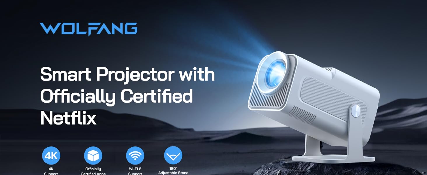 WOLFANG WP03 4K Mini Projector