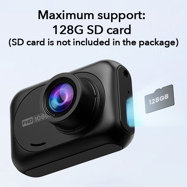 CAMPARK DC18 Dash Cam Front 1080P FHD 2.45 Dash Camera for Cars 170° Wide  Angle Car Camera with Super Night Vision, WDR, G-Sensor, Loop Recording 