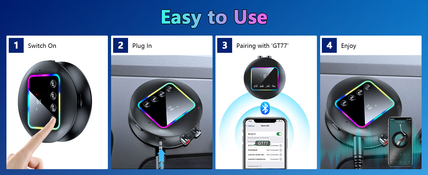 Wireless Bluetooth 5.4 Adapter - Bluetooth Transmitter & Receiver (TX | RX), Bluetooth Adapter