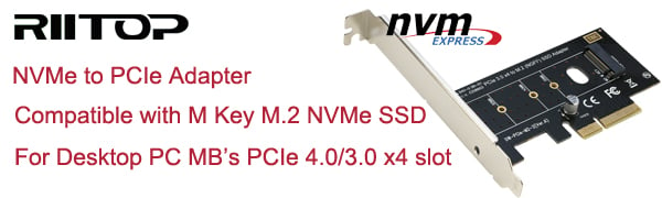 nvme to pcie adapter card