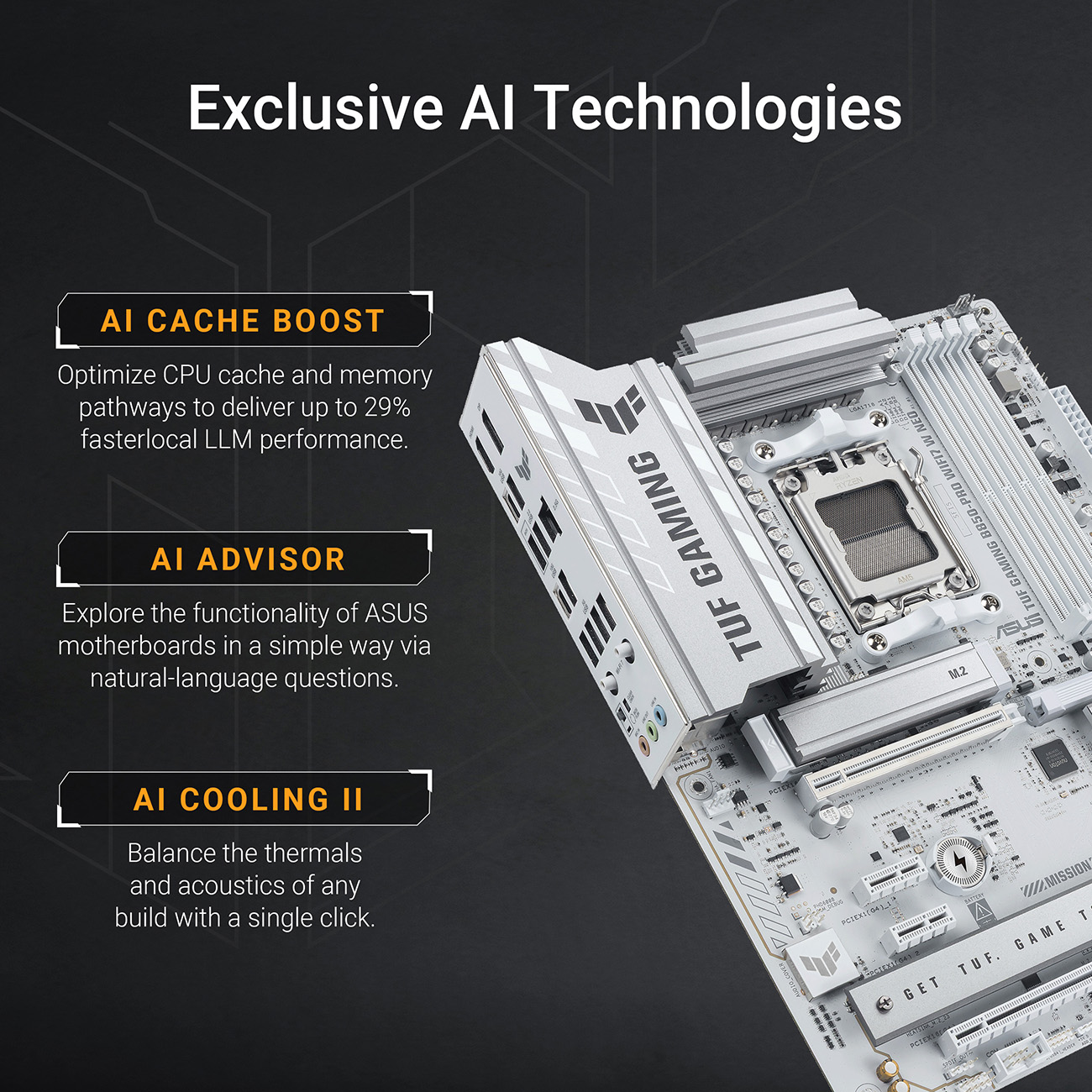 ASUS TUF GAMING B850-PRO WIFI7 W NEO AMD ATX motherboard