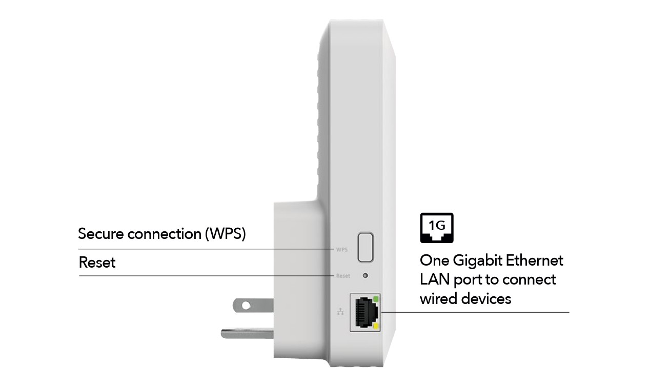  Netgear EAX12-100NAS AX1600 4-Stream Dual-band WiFi 6 Mesh Extender