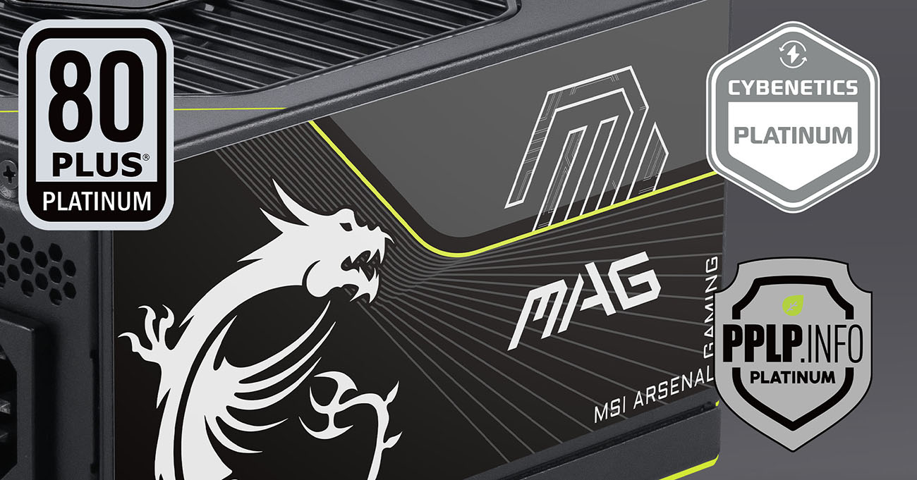 MSI MAG A1000PLS PCIE5 Fully Modular Gaming 1000W Power Supply