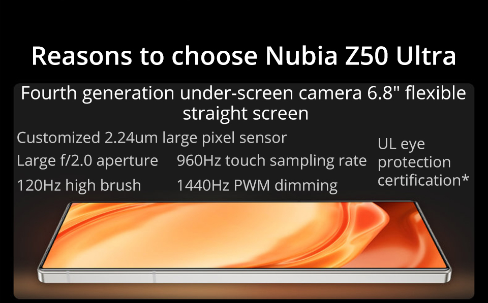 Nubia Z50 Ultra 5G Phone 6.8'' AMOLED 16GB 1TB Snapdragon 8 Gen 2 Dual SIM  64MP