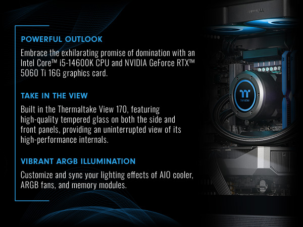 Thermaltake NE i1460TG-V170B Gaming Desktop PC