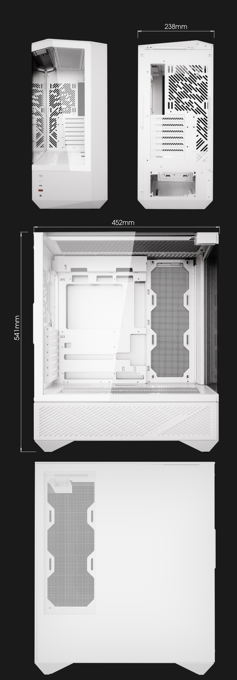 darkFlash DY460 ATX PC Case White
