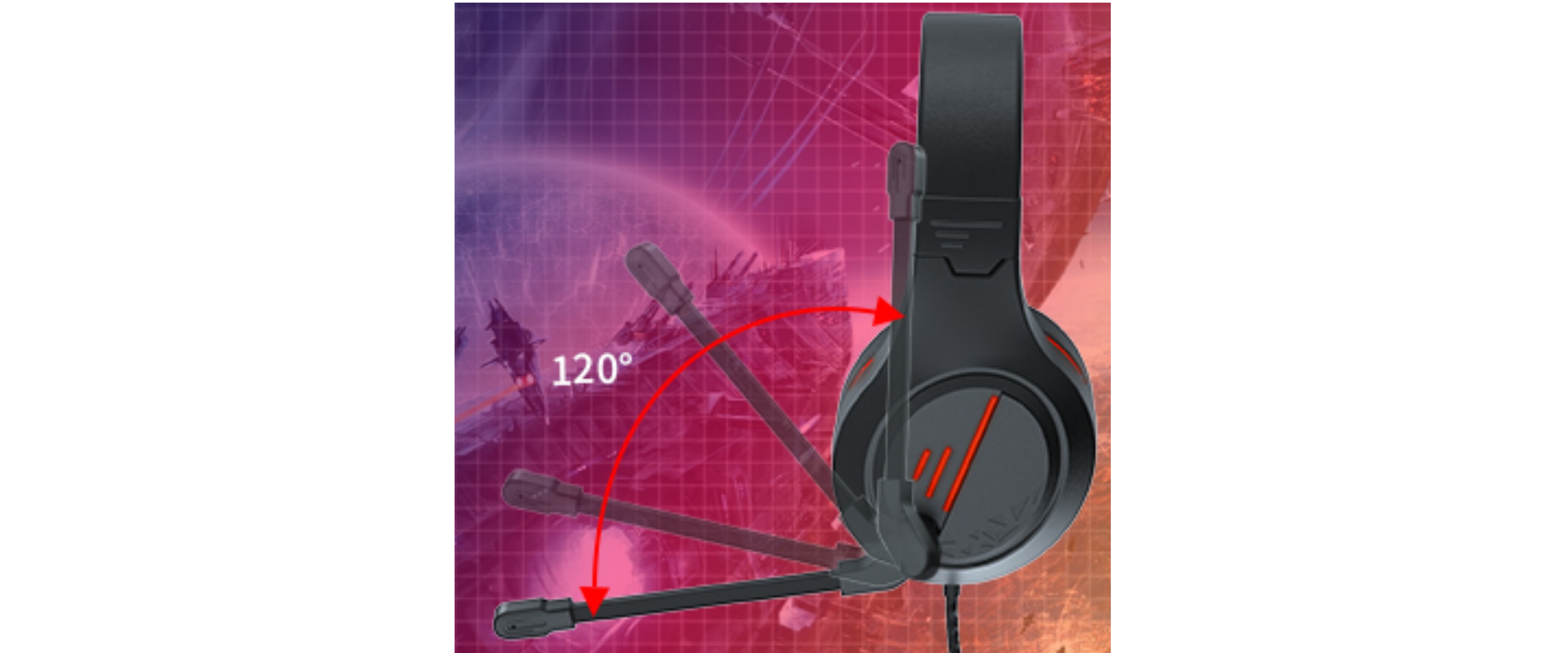 INMISS MH601X, 120° Flexible Mic