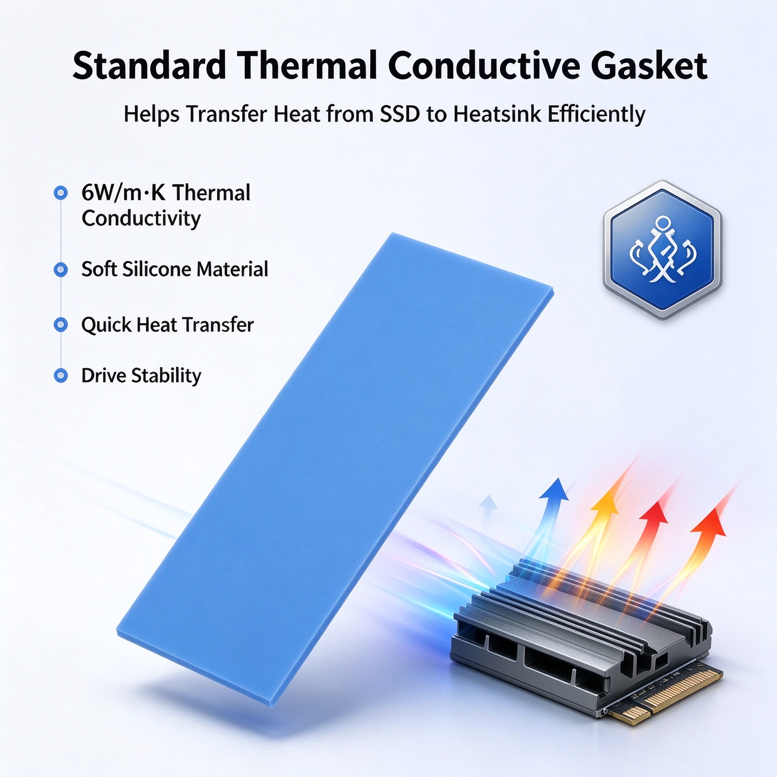 Heat-conducting silicone pad