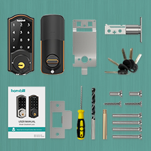 Package Include Intimate packaging design, following the instruction to install hornbill deadbolt lo