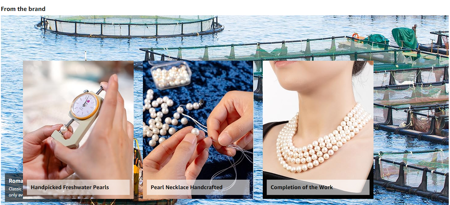 Freshwater Cultured Pearl - 9-10mm AAAA+ Grade Natural Real Pearls Jewelry