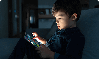 Parental controls icon showing adult supervising child's device usage