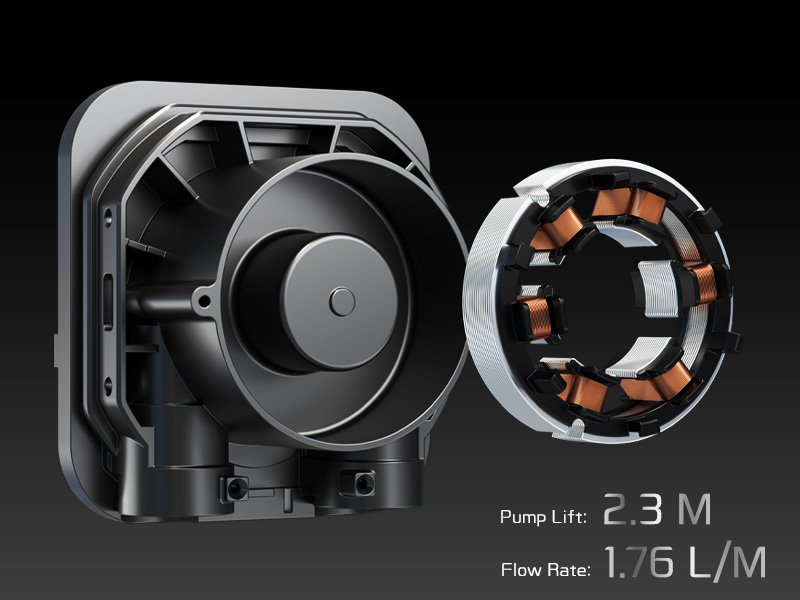 ASRock AIO Steel Legend Dark 360 LCD Liquid Cooler