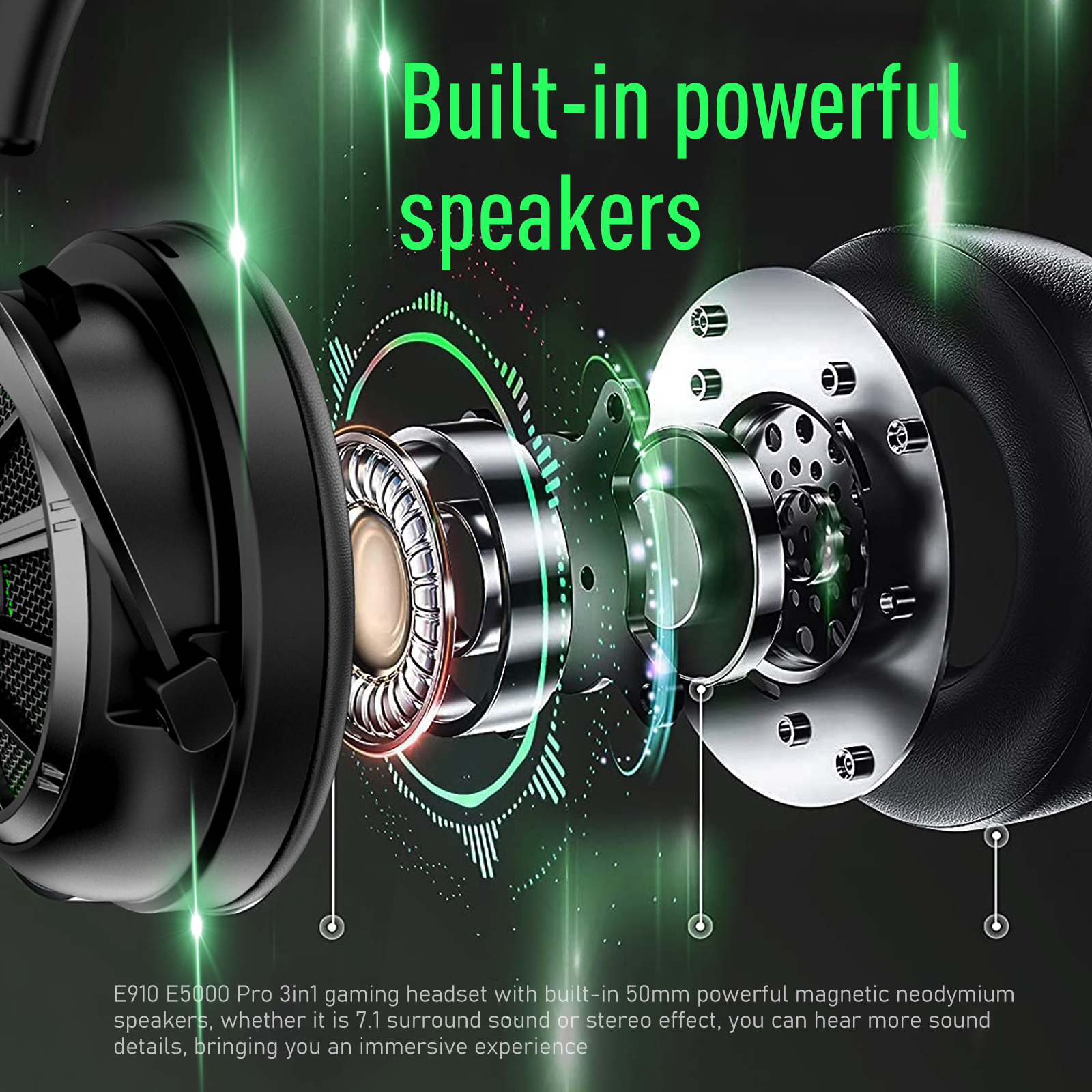built-in powerfui speakers
