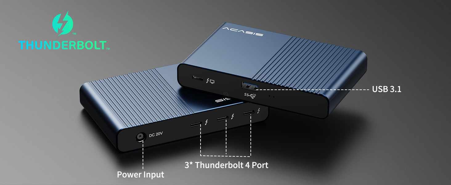 With Thunderbolt 4 Certified, this thunderbolt hub are trustable for any of your work, easily expand