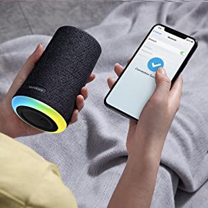 Anker Soundcore Flare Mini Bluetooth Speaker, Outdoor Bluetooth Speaker,  IPX7 Waterproof for Outdoor Parties, LED Show with 360° Sound and BassUp  Technology : : Electronics
