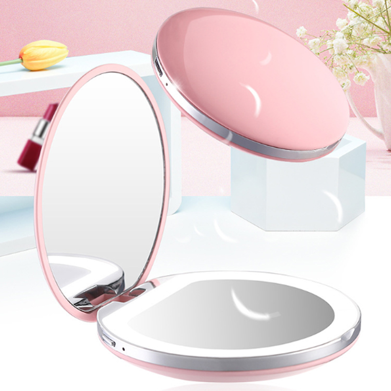 Mini Round LED Makeup Cosmetic Mirror