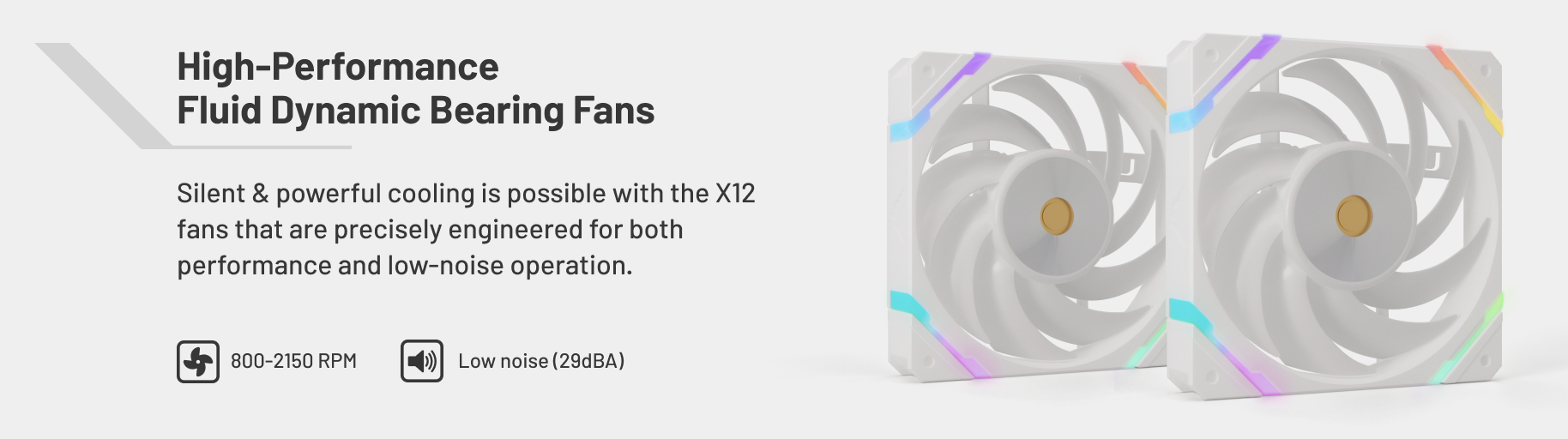 High-Performance Fluid Dynamic Bearing Fans   High Static Pressure Valkyrie X12 radiator fans provid
