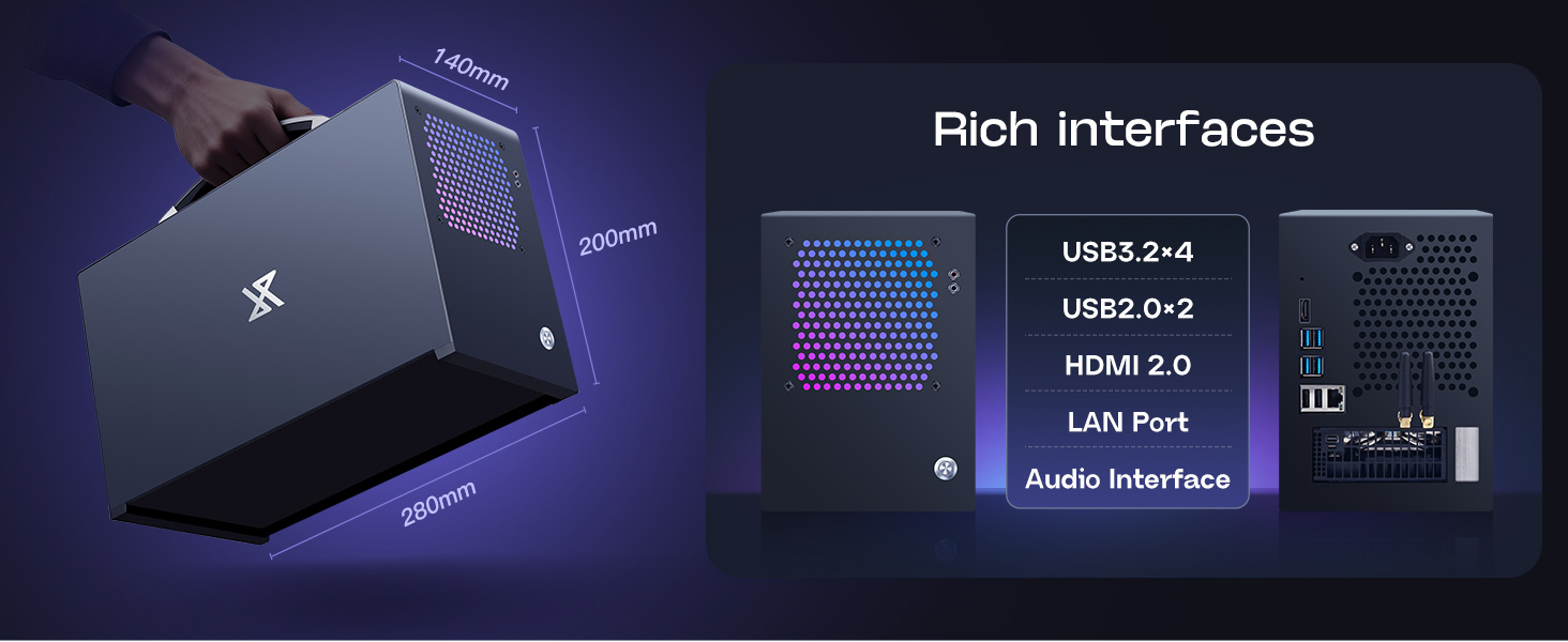 Cheap Mini Gaming PC ITX Tower Desktop Computers Windows 11 Prebuilt SSD NAS Computadora De Escritor