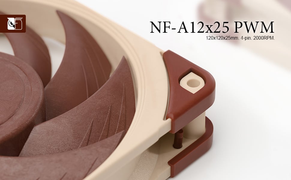 Noctua NF-A12x25 PWM chromax.black.swap, Premium Quiet Fan, 4-Pin (120mm,  Black) 