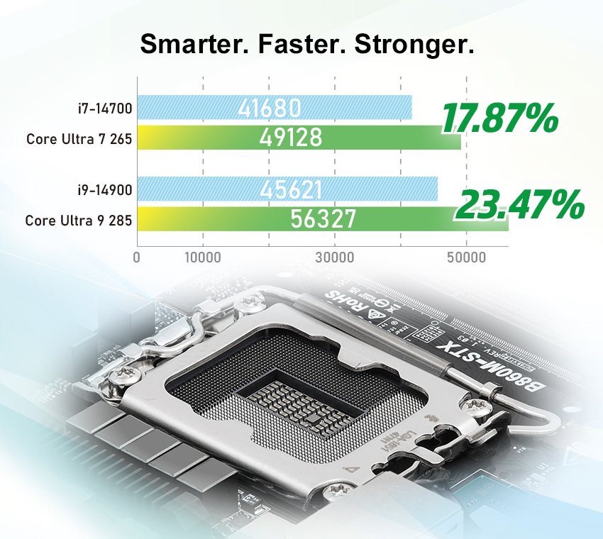 ASRock Deskmini B860W Intel Socket LGA1851 Black Barebone