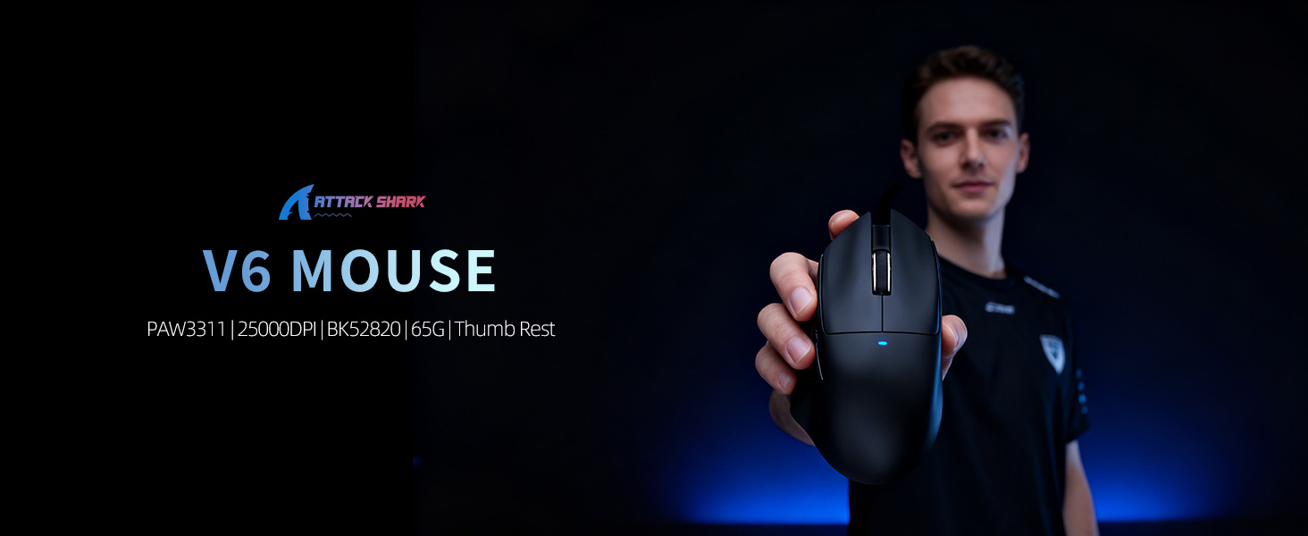 65g SUPERLIGHT Mouse with Magnetic Charging Dock, PixArt PAW3311 Gaming Sensor