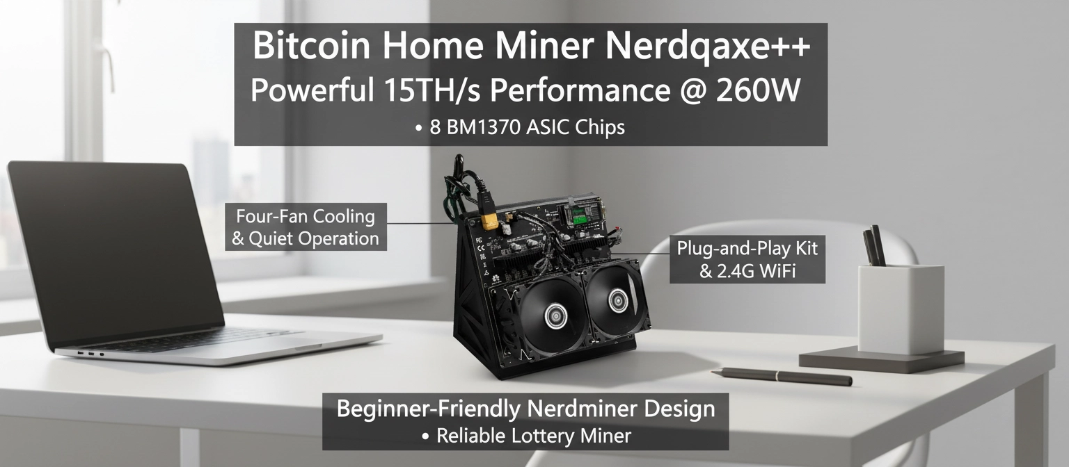  Bitcoin Home Miner Nerdqaxe++15TH/s 
