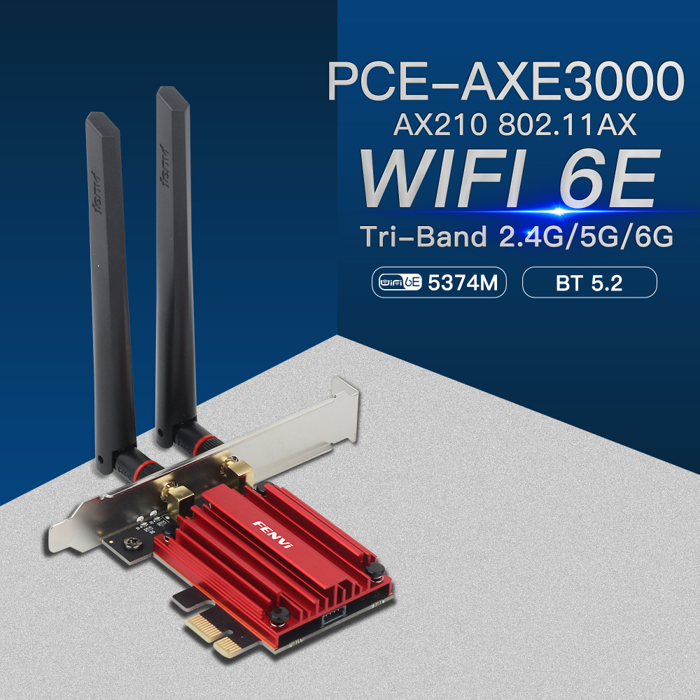 DERAPID PCE-AXE3000 WiFi 6E AX210 PCIE WiFi Card Intel AX210NGW chip ...