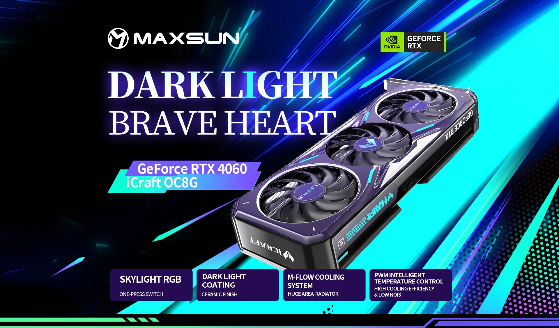 【MAXSUN】RTX4060 MAXSUN GeForce RTX 4060 8G GDDR6 Video Gaming Graphics Card