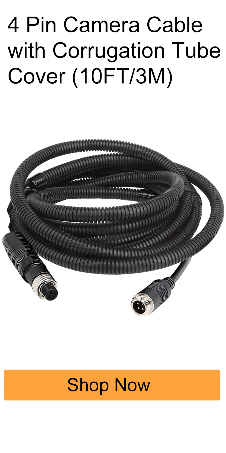 4 Pin Camera Cable with Corrugation Tube Cover