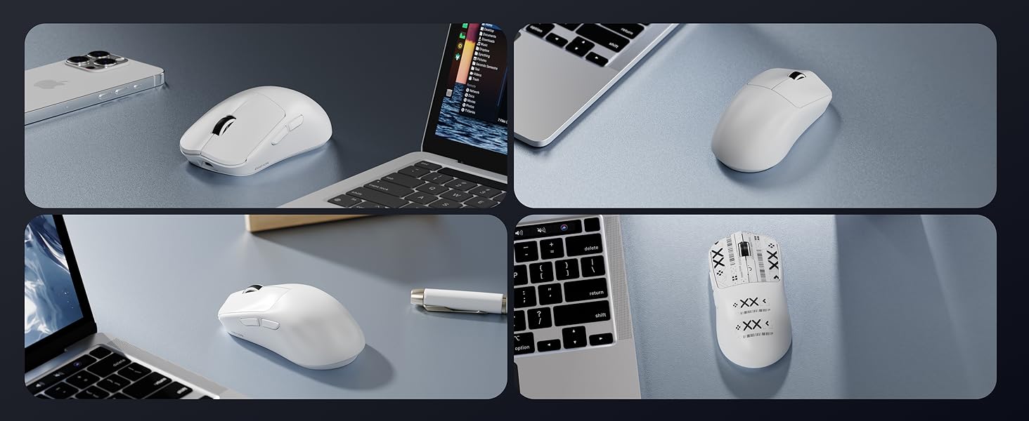 AUTYUE Wireless Gaming Mouse, PAW3311 Sensor, 49g Lightweight Mouse, 12000 DPI, 2.4G/BT5.0/USB-C Tri