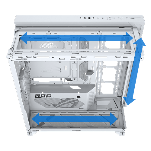 ASUS ROG Cronox ARGB Gaming PC Case - White