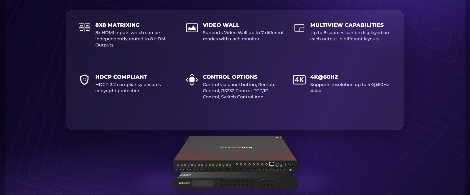 BG-4K-VP88 features