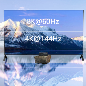 Enjoy HD 8K@60HZ/4K@144Hz Visual Experience Displayport 1.4 support max resolution up to 8K@30Hz/4K@