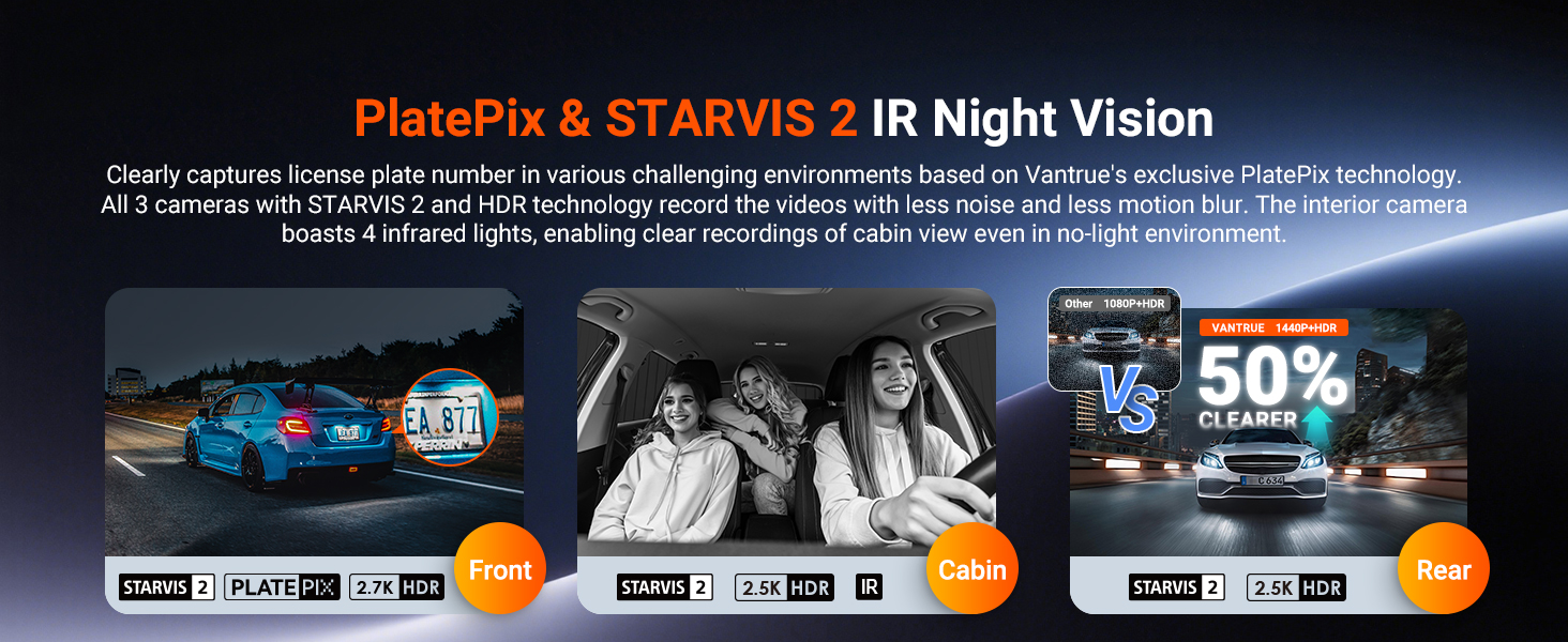 VANTRUE N4S 3 Channel Dash Cam
