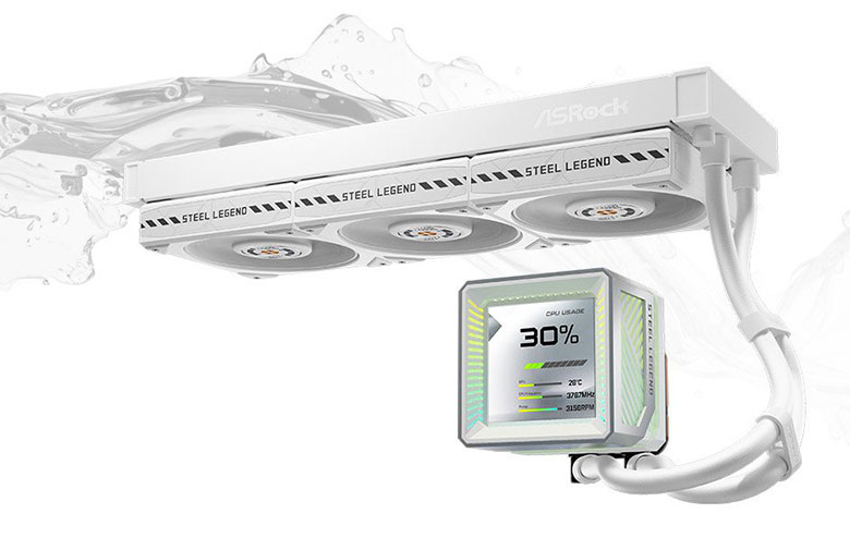 ASRock Steel Legend 360 LCD AIO Liquid Cooler