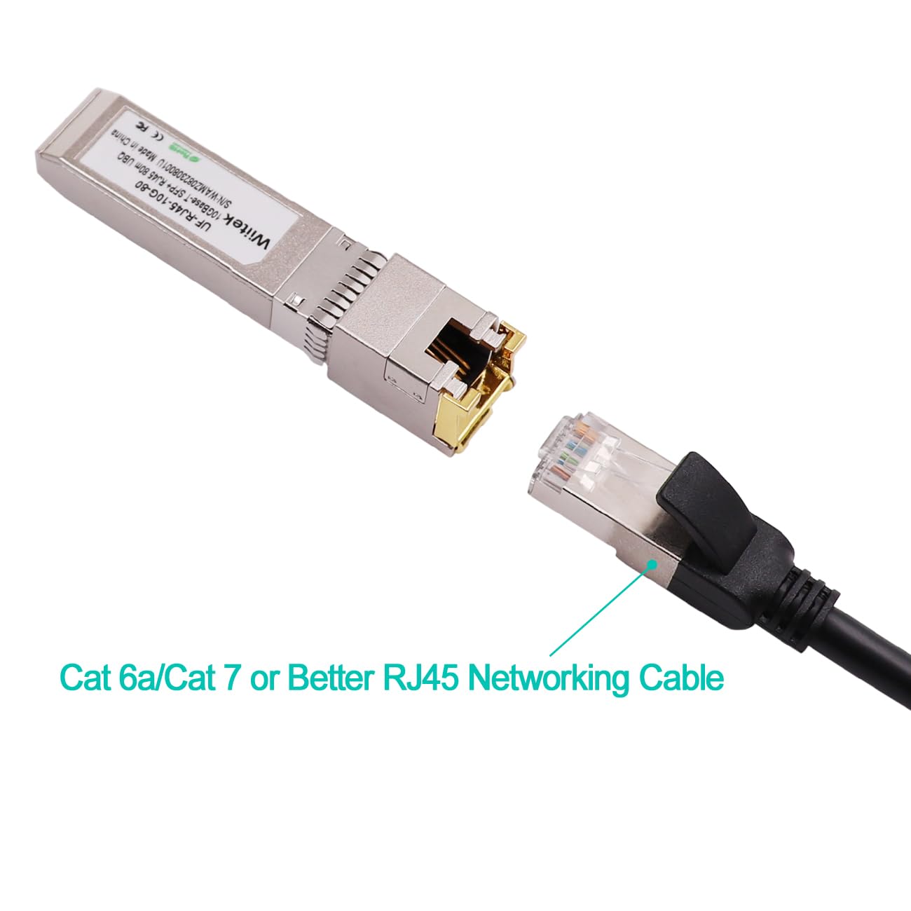 Wiitek SFP+ to RJ45 Modules, 10GBase-T SFP+ Copper Transceiver Compatible for Ubiquiti UF-RJ45-10G,