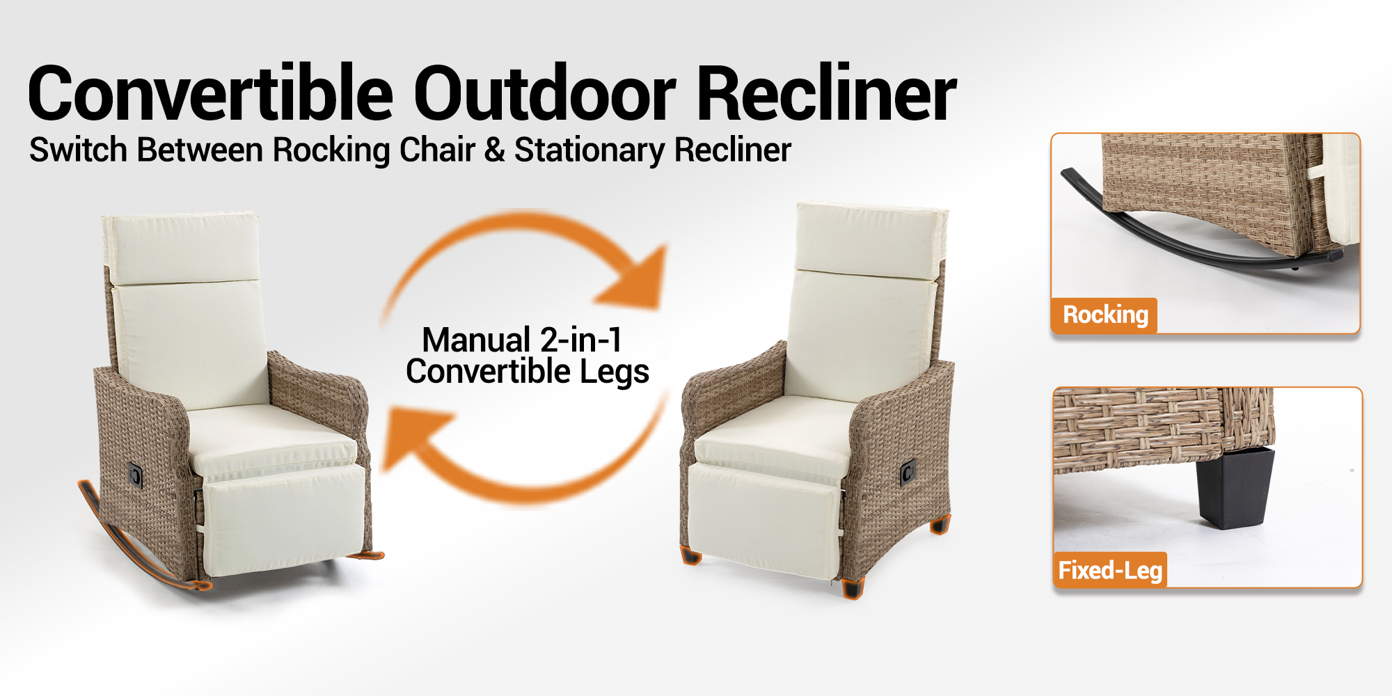Convertible Outdoor Recliner