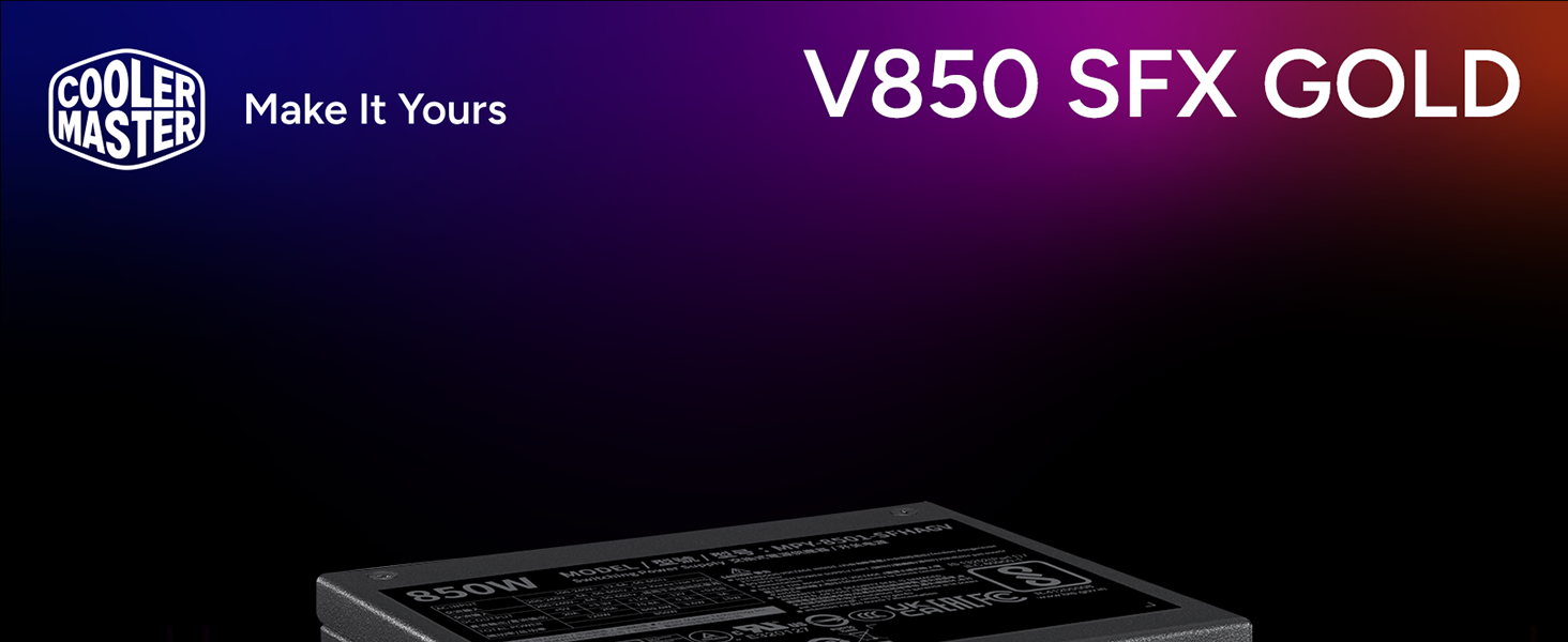 Cooler Master V850 SFX Gold Full Modular Power Supply Black