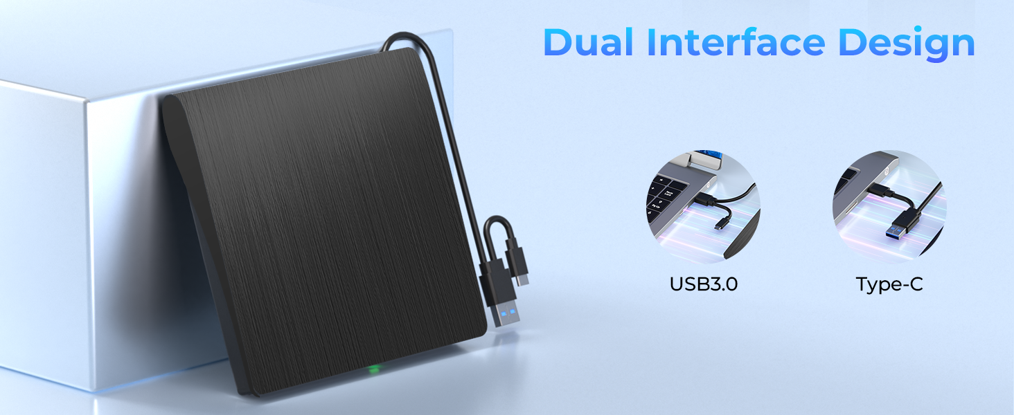 LUOM External 6X Blu-ray DVD Writer