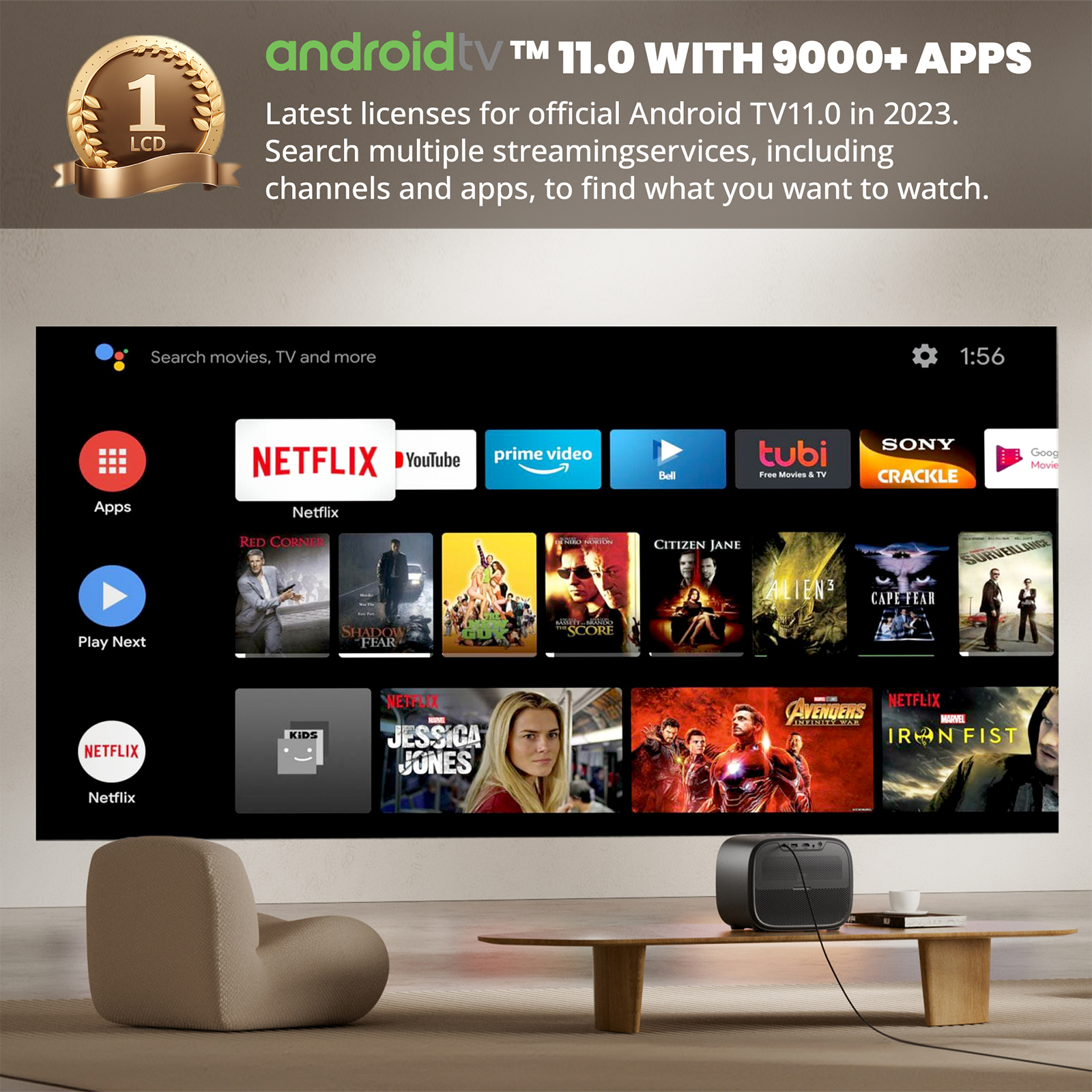 ETOE E3 Pro Google TV Smart Projector