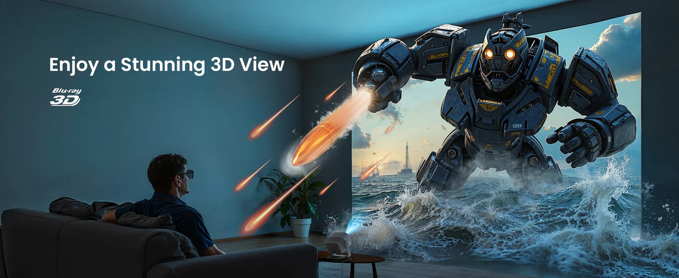 JMGO N1S SE 800 ISO Lumens Triple Laser Portable Projector